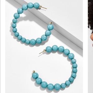 BaubleBar “Cyrena” Turquoise hoop earrings
